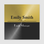 Aangepaste zwarte en gouden magneetnaamkaart naamplaatje (Voorkant)