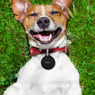 Aangepaste zwarte en witte Accessoires Minimale ho Huisdierpenning