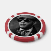 Aangepaste Zwarte En Witte Foto Moderne Gepersonal Poker Chips (Enkel)