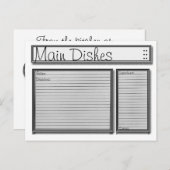 Aangepaste zwarte en witte kaart (Voorkant / Achterkant)