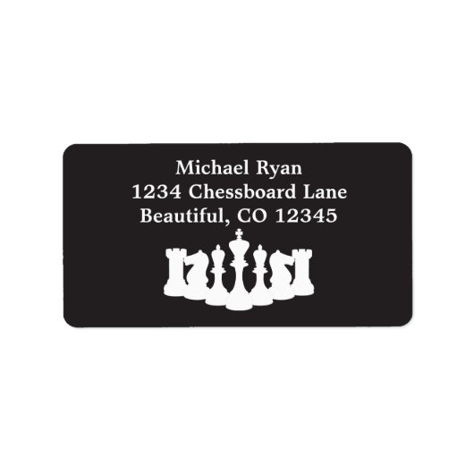 Aangepaste zwarte en witte kauwstukken Klassiek Etiket (Voorkant)