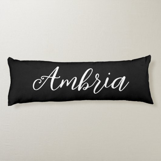 Aangepaste zwarte en witte strepen lichaamskussen (Achterkant)