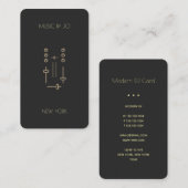 Aangepaste zwarte & gele DJ-kaarten 2018 Visitekaartje (Voorkant / Achterkant)