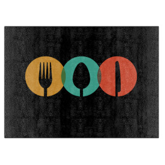 Aangepaste zwarte glazen snijplank