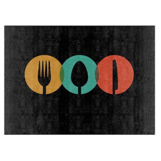 Aangepaste zwarte glazen snijplank (Voorkant)