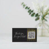 Aangepaste zwarte Gold QR Code Business Google Rev Informatiekaartje (Staand voorkant)