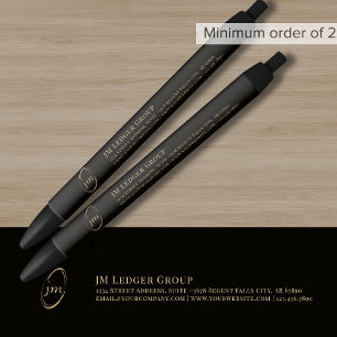 Aangepaste zwarte gouden pen promotiepen