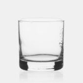 Aangepaste zwarte kalligrafie paar namen Initialen Whisky Glas (Rechts)