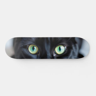 Aangepaste Zwarte Kat Ogen Kat Pet Foto Schaats De Skateboard