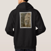 Aangepaste zwarte kleur Lion Elegant Moderne Sjabl Hoodie (Achterkant)
