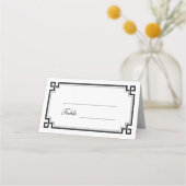 Aangepaste zwarte kunst Deco Border White Weddenna (Voorkant)