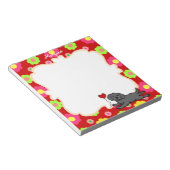 Aangepaste zwarte labrador puppy notitieblok (Schuin)