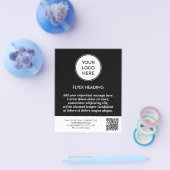 Aangepaste Zwarte Logo QR Code Zakelijk Flyer (Enkel)