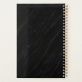 Aangepaste zwarte marmer Business Logo Employee Na Planner (Achterkant)