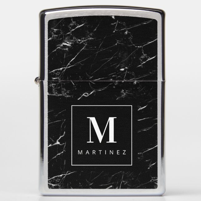 Aangepaste zwarte monogram (Voorkant)
