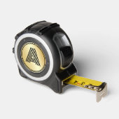 Aangepaste zwarte monogram Crafters Rolmaat (Hoek)