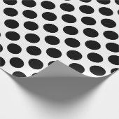 Aangepaste zwarte poolpunten cadeaupapier (Hoek)