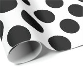 Aangepaste zwarte poolpunten cadeaupapier (Rol Hoek)