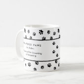 Aangepaste Zwarte Pootafdrukken Professionele Dier Koffiemok (Voorkant links)