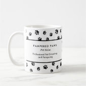 Aangepaste Zwarte Pootafdrukken Professionele Dier Koffiemok (Links)