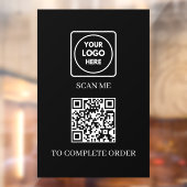 Aangepaste zwarte QR-code | Bestelling plaatsen sc Raamsticker (Vel 2)