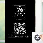 Aangepaste zwarte QR-code | Bestelling plaatsen sc Raamsticker (Huis)