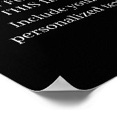 Aangepaste zwarte QR-code | Professioneel bedrijf  Poster (Hoek)