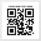 Aangepaste zwarte QR-code Raamsticker (Vel)