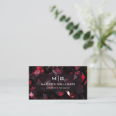 Aangepaste Zwarte Rode Diamant Abstract Profession Visitekaartje (Staand voorkant)