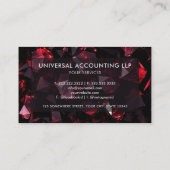 Aangepaste Zwarte Rode Diamant Abstract Profession Visitekaartje (Achterkant)