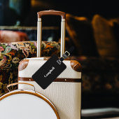 Aangepaste zwarte scherpe business bagagelabel