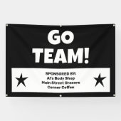 Aangepaste zwarte teambanner spandoek (Horizontaal)