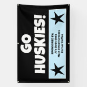 Aangepaste zwarte teambanner spandoek (Verticaal)