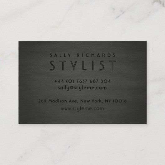 Aangepaste zwarte Visitekaartjes (Voorkant)