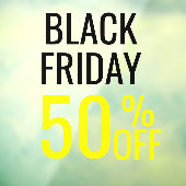 Aangepaste zwarte vrijdagwinkel Verkoop zakelijk e Raamsticker (Vel 3)