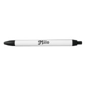 Aangepaste zwarte witte aangepaste naam schattige  blauwe inkt pen (Voorkant)