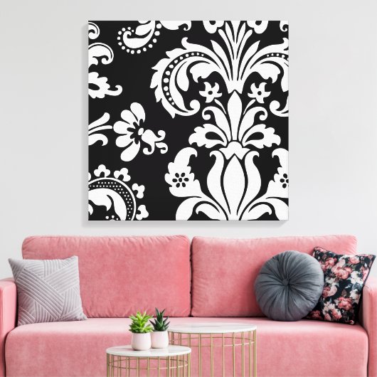 Aangepaste zwartwitscherm canvas afdruk (Insitu (Woonkamer))