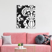 Aangepaste zwartwitscherm canvas afdruk (Insitu (Woonkamer))