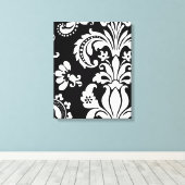 Aangepaste zwartwitscherm canvas afdruk (Insitu (Houten vloer))