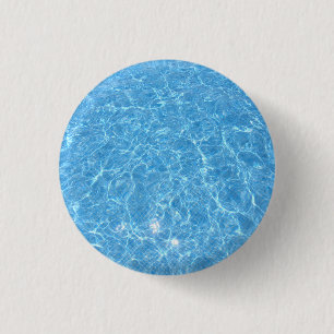 Aangepaste zwembad Blauwe waterblanco Sjabloon Ronde Button 3,2 Cm