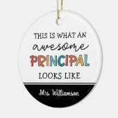 Aangepersonaliseerd hoofd Funny School Hoofd Keramisch Ornament (Links)