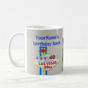 Aangepersonaliseerd teken voor Las Vegas Birthday Koffiemok