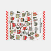 Aangepersonaliseerde advent Calendar Keepomwille Fleece Deken (Voorkant (Horizontaal))