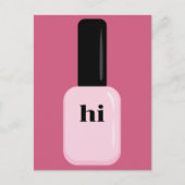 Aangepersonaliseerde afbeelding Trendy Modern Pink Briefkaart (Voorkant)