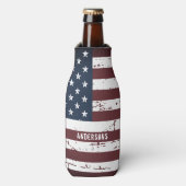 Aangepersonaliseerde Amerikaanse vlag Patriottisch Flesjeskoeler (Fles Voorkant)