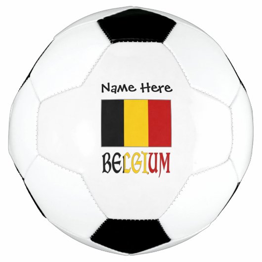 Aangepersonaliseerde Belgische vlag Voetbal (Voorkant)