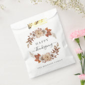 Aangepersonaliseerde bijtende Herfst Floral Happy  Bedankzakje (Gezegeld)