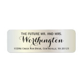 Aangepersonaliseerde Custom Wedding Future Mr en M Etiket (Voorkant)