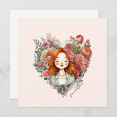 Aangepersonaliseerde Floral  Lady (Voorkant / Achterkant)