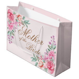 Aangepersonaliseerde Floral Pink Bride Band, voor  Groot Cadeauzakje